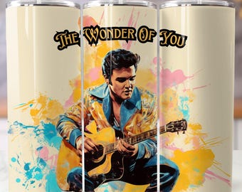 Elvis 'The Wonder of You' Tumbler Wrap Sublimation Design (Digital Download)