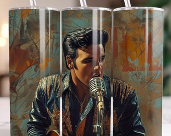 Elvis Presley Tumbler Wrap Sublimation Design (Digital Download)
