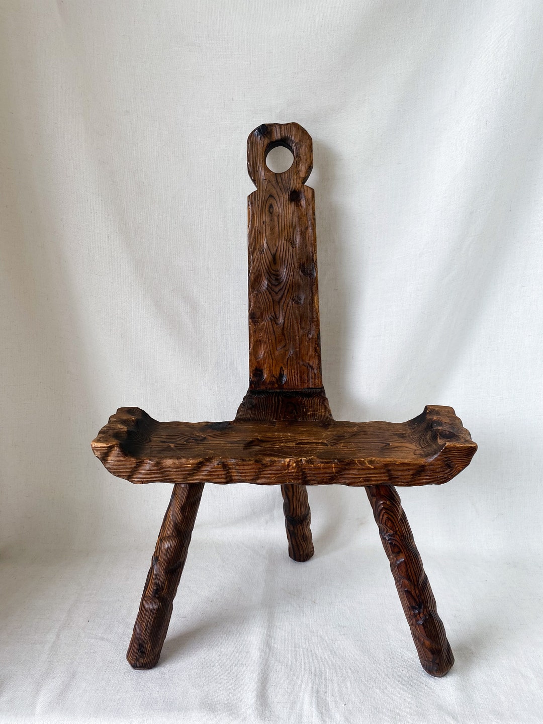 Vintage Wooden Birthing Chair Etsy