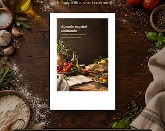 Learn Spanish Through Cooking | 150 Bilingual Recipes | Spanish English Cookbook PDF + EPUB | A1–C1 Vocabulary & Activities