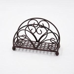 Serviettenhalter Metall braun Landhausstil