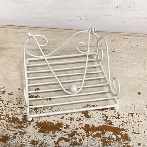 Serviettenhalter Metall weiß Landhausstil