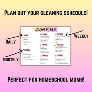 Cleaning Schedule, Cleaning Planner, Editable Planner, Cleaning Checklist, Weekly House Chores, Adhd Clean Home, Household Planner Printable
