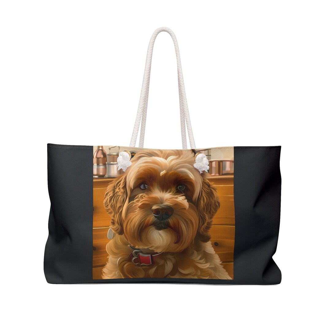 Custom Pet Portrait Tote Bag, Large Personalized Tote Bag, Waterproof
