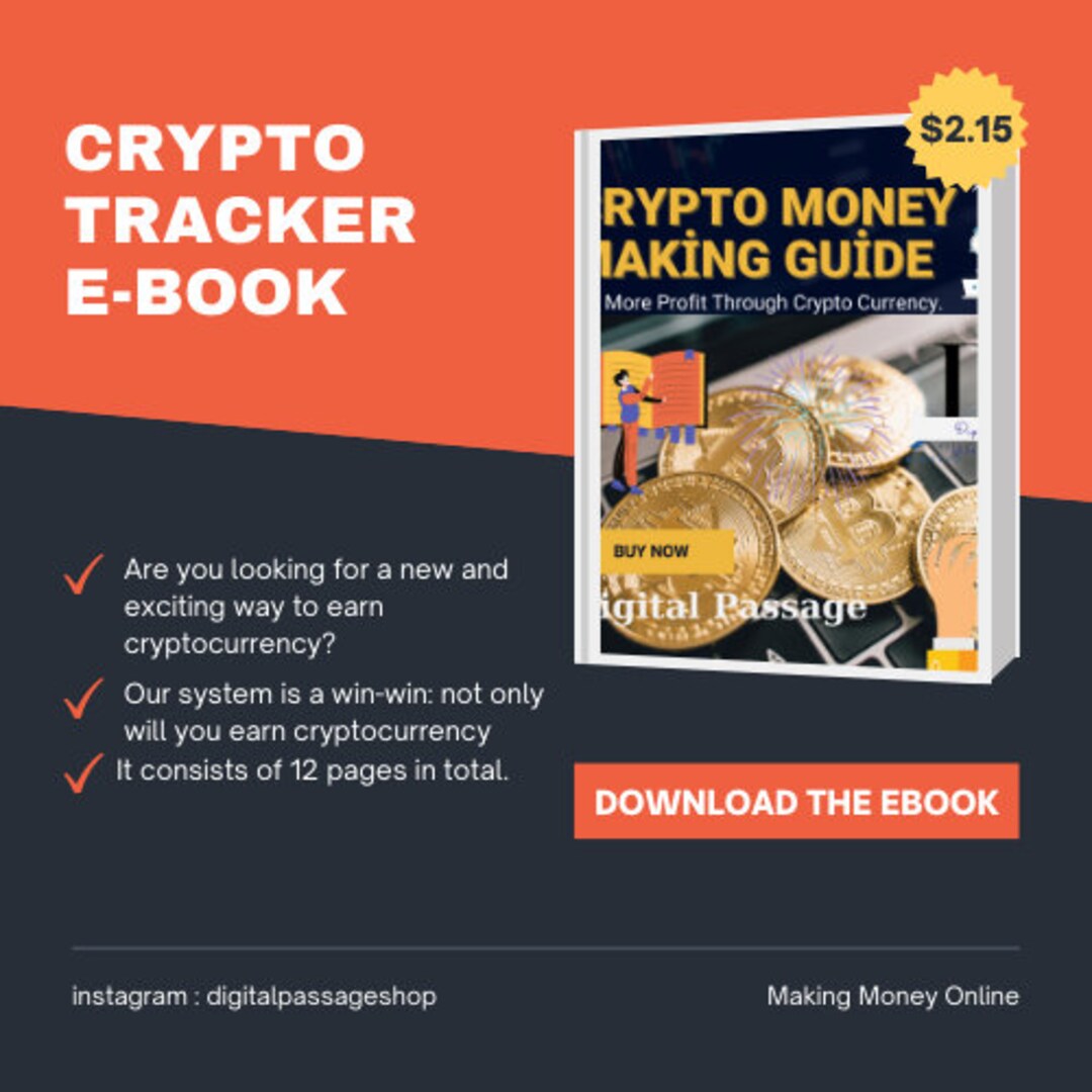 Crypto Tracker E-book, Crypto Earning Money About Education Guide E-book  PDF File for Business Ideas and Digital Products Handbook,bitcoin - Etsy UK