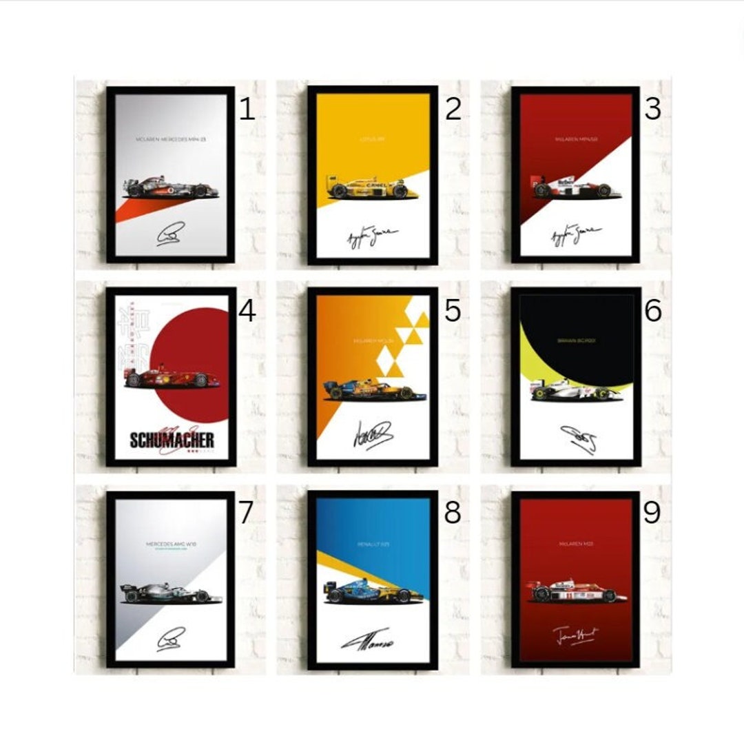 F1 Wall Art Formula 1 Wall Art F1 Canvas F1 Poster Canvas Wall Etsy