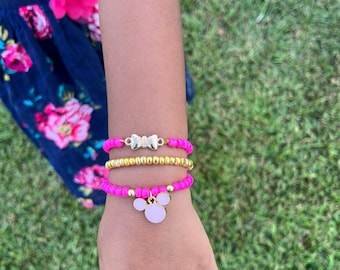 Mini mouse inspired bracelet set