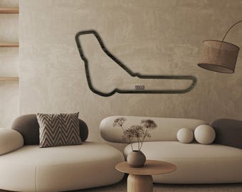 Monza F1 Track Wall Art – Mappa del circuito del Gran Premio d'Italia in legno