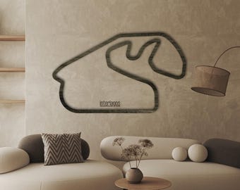 Interlagos Circuit Wooden Map | Brazilian Grand Prix F1 Racing Art