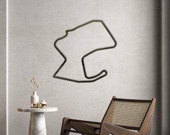 Laguna Seca Wooden Circuit Map – Modern Racing Wall Art