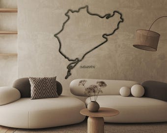Nürburgring F1 Wooden Circuit Map | Motorsport Wall Art