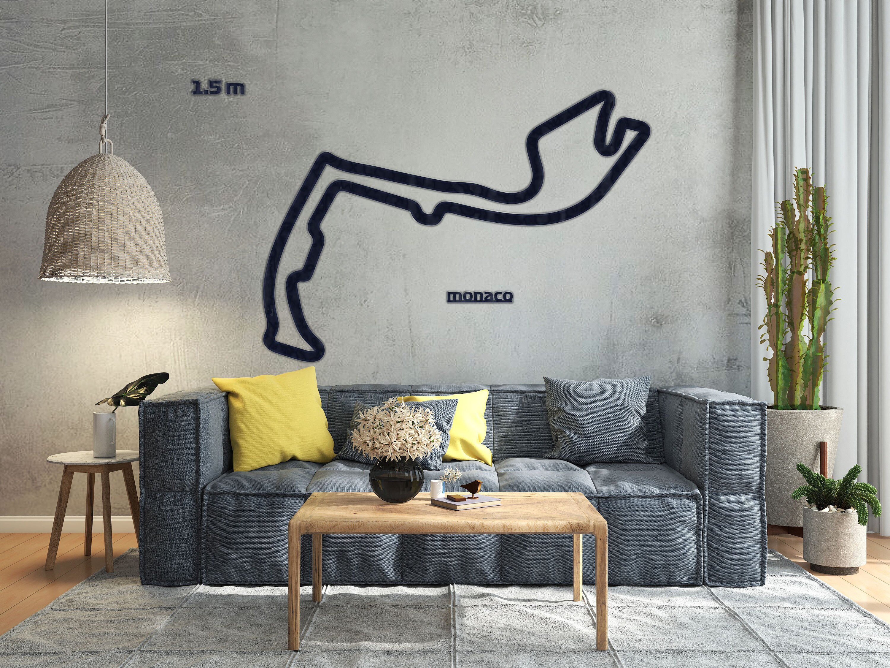 Monaco GP Wooden Map Circuit Collection Precision-crafted Tracks