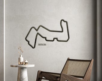 Singapore F1 Circuit Wooden Wall Art | Night Race Track Map