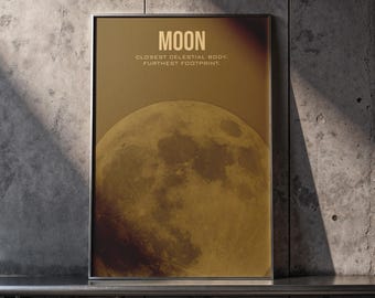 Vintage Sepia Space Poster, Astronomy Physics Print, NASA Decor