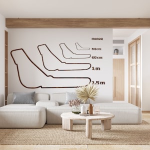 Collection de circuits de cartes en bois du GP de Monza | Pistes de course conçues avec précision | Souvenirs F1 authentiques dans différentes tailles et teintes