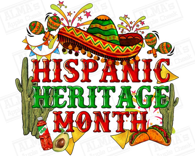 National Hispanic Heritage Month Png Sublimation Design Download ...