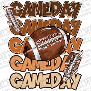 Game day png sublimation design download, American Football, sport thunder bolt png, game day png, sport png design, sublimate download