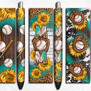 Western sunflower Baseball pen wrap png sublimation design download, Baseball png, sports png, Baseball game png, sublimate designs download