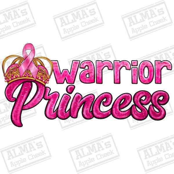 Warrior princess png sublimation design download, Cancer Awareness png, Breast Cancer png, Cancer ribbon png, sublimate designs download