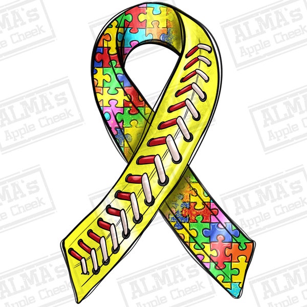 Softball Autism ribbon png sublimation design download, Autism Awareness png, Softball png, sport png, sublimate designs download