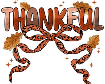 Tacksam höst png sublimeringsdesign nedladdning, Thanksgiving png, Tacksam png, kokett rosett leopard png, höst png, sublimerade designer nedladdning