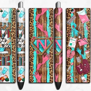 Nurse pen wrap png sublimation design download, Nurse png, Nursing png, Nurse love png, western pen wrap png, sublimate designs download