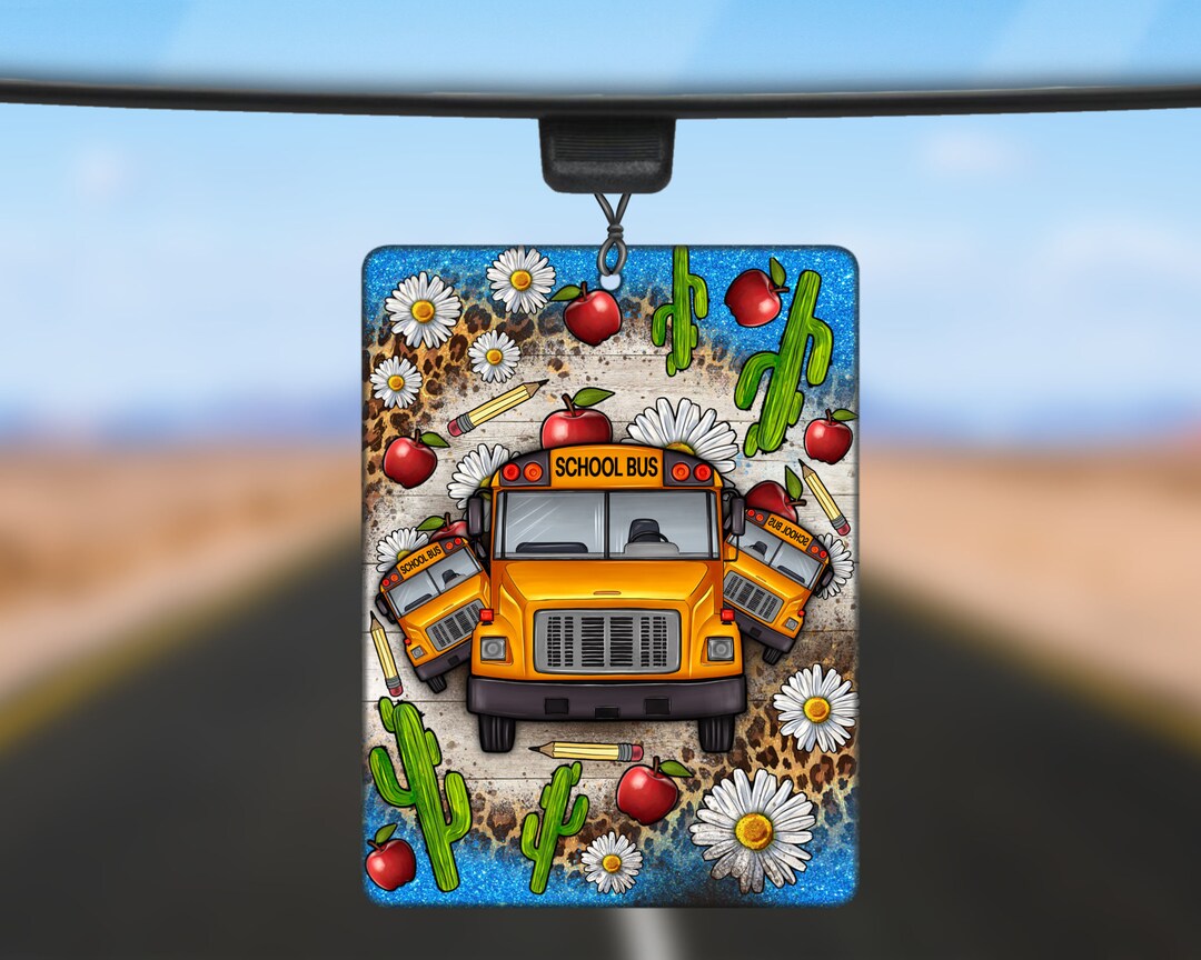 School Bus Car Air Freshener Png Sublimation Design Download Etsy