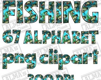 Fishing alphabet bundle png, Fishing doodle letters png, Fishing letters png, Fishing Alphabet Letters png, sublimate designs download
