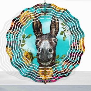 Western turquoise donkey wind spinner png sublimation design download, donkey wind spinner png, western design png, sublimate download