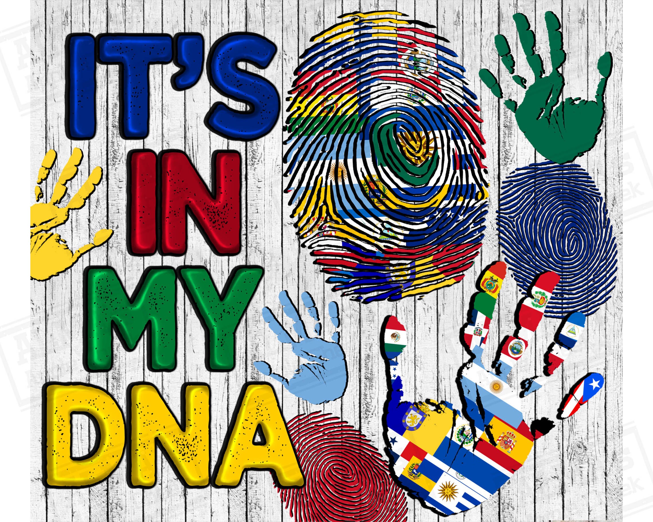 It's in My DNA 20 Oz Skinny Tumbler Png Design Download, Hispanic ...