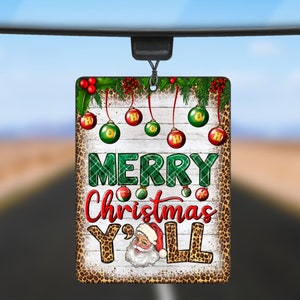 Merry Christmas Y&#39;all car air freshener png sublimation design download,Merry Christmas png, western air freshies png, designs download