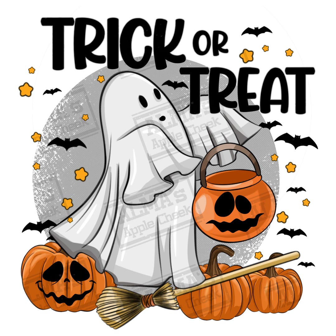 Trick or Treat Png Sublimation Design Download, Halloween Png, Spooky ...