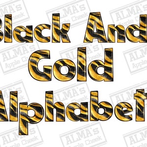 Black and gold glitter alphabet png, doodle letters png, western letters png, Western Alphabet Letters bundle png,sublimate designs download