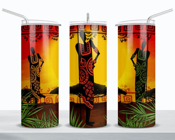 African silhouette 20 oz skinny tumbler png, tumbler wrap png, 20 oz  tumbler designs, tumbler png, tumbler png download