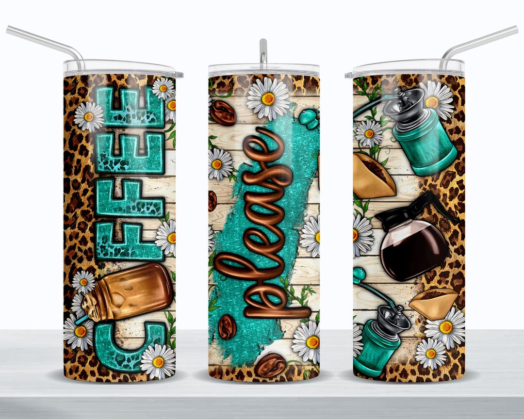 Western Coffee Please 20 Oz Skinny Tumbler Png Sublimation Design ...