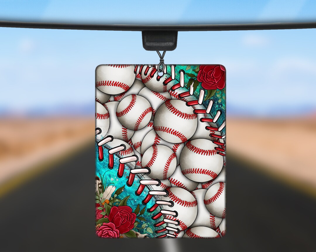 Baseball and Roses Car Air Freshener Png Sublimation Design Download ...