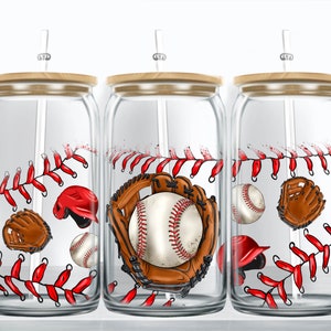Baseball gloves 16 oz libbey glass wrap png, libbey wrap png, libbey glass png, Baseball libbey cup png design downloads