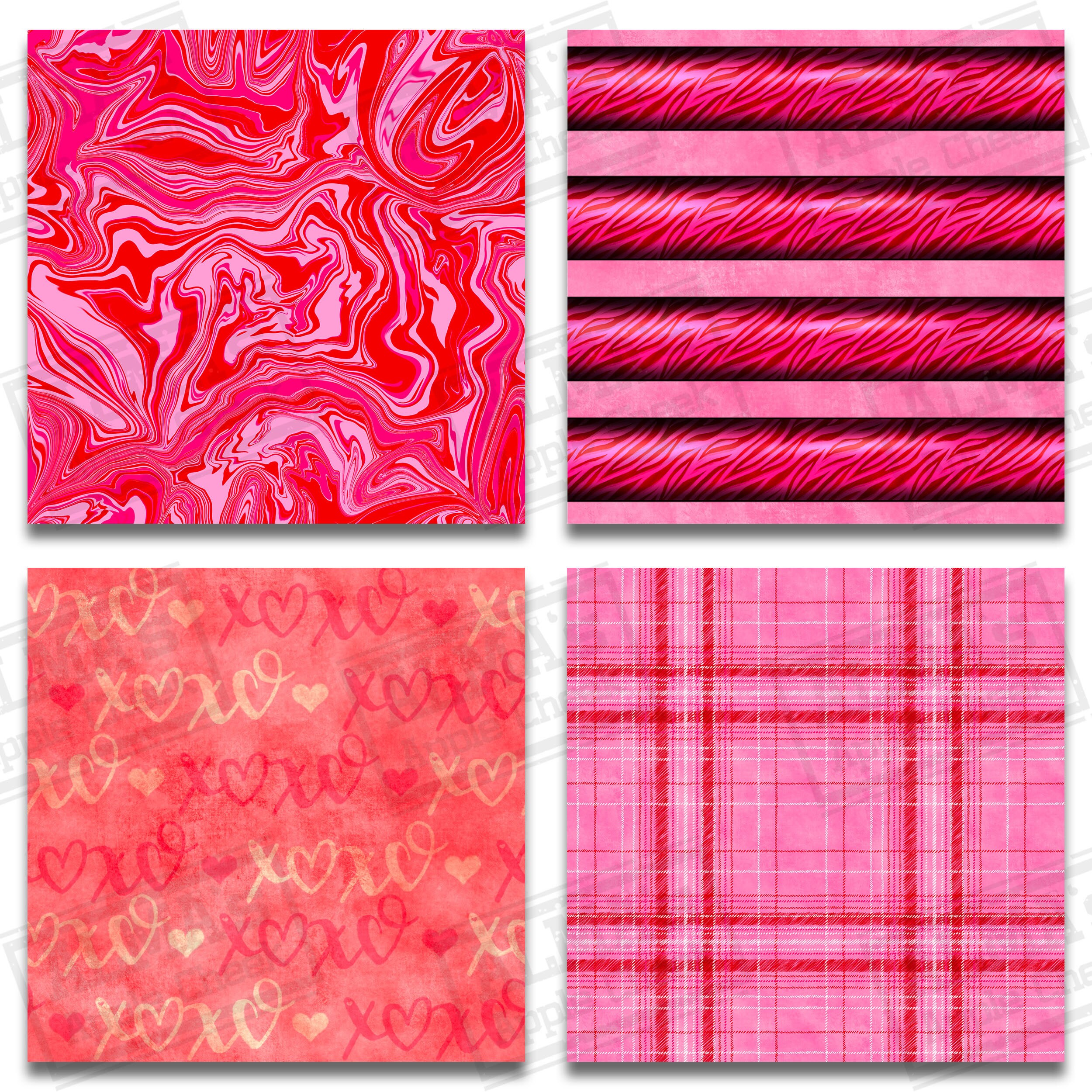 17 Digital Paper, Valentine's Day Seamless Pattern Digital Paper Bundle ...