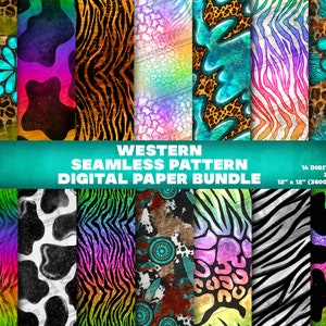14 Digital Paper, Colorful Seamless Pattern Digital Paper Bundle Png, Printable Colorful Scrapbook Papers, Png Bundle, Digital Paper Png