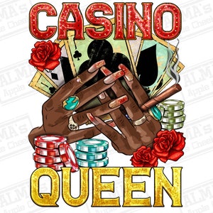 Casino queen western playing cards png sublimation design download, playing cards png, game day png, sublimate designs download