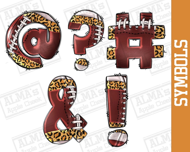 Football Alphabet Bundle Png, Football Doodle Letters Png, Football ...