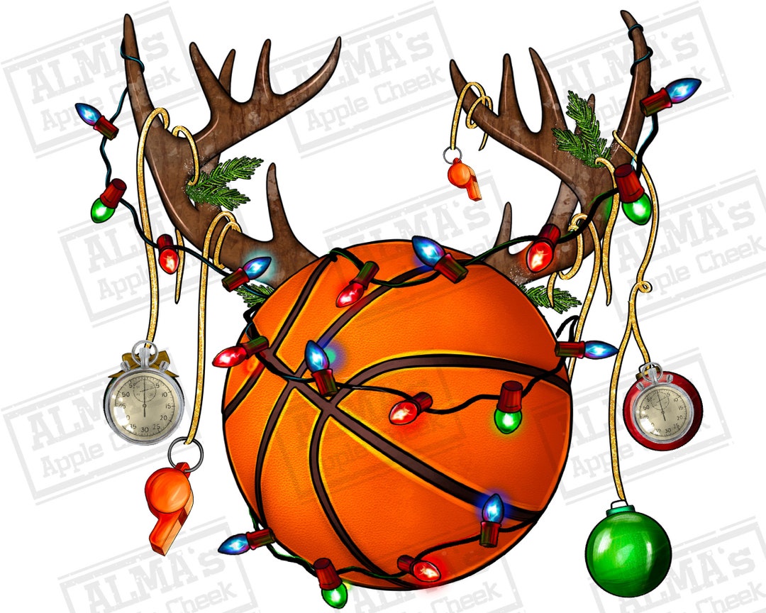Basketball Horn Christmas Png Sublimation Design Download, Merry Christmas Png, Basketball Game