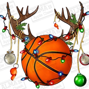 Basketball horn Christmas png sublimation design download, Merry Christmas png, Basketball game png, sublimate designs download