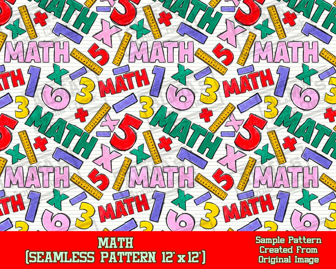 Math Seamless Pattern Digital Paper, Math Digital Seamless Pattern Png ...