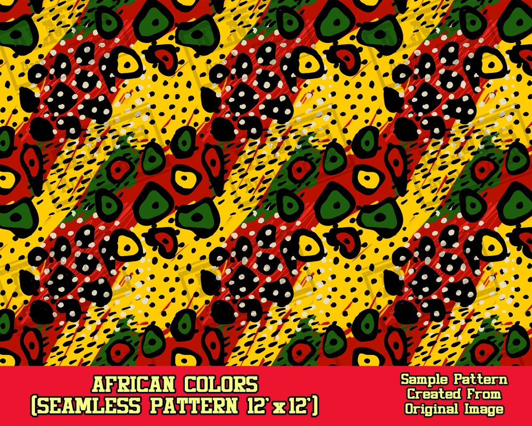 African Colors Seamless Pattern Digital Paper, African Digital Seamless ...
