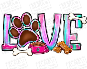 Love dog paw png sublimation design download, animal png, dog love png, cute dog png, dow paw png,animal love png,sublimate designs download