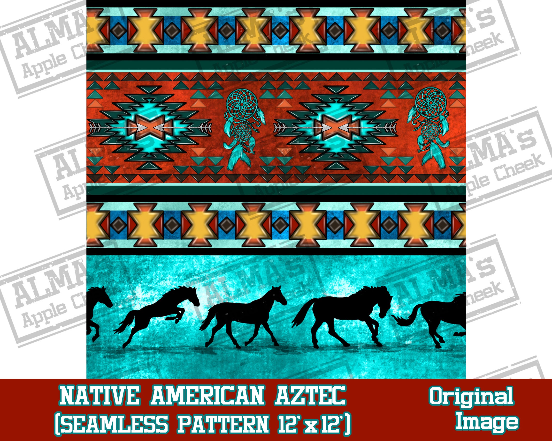 Native American Aztec Seamless Pattern Digital Paper, Digital Seamless ...