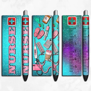 Nurse pen wrap png sublimation design download, Nurse png, Nursing png, Nurse life png, western pen wrap png, sublimate designs download