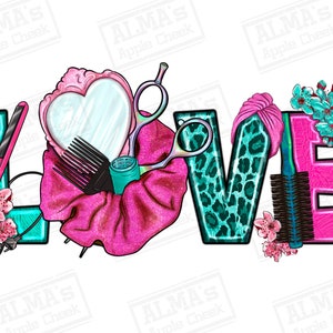 Love hairstylist png sublimation design download, hairstylist png, hairdresser png,hair artist png,hair boss png,sublimation design download