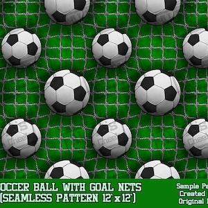 Soccer ball with goal nets seamless pattern digital paper,Soccer digital seamless pattern png,seamless pattern png,printable scrapbook paper